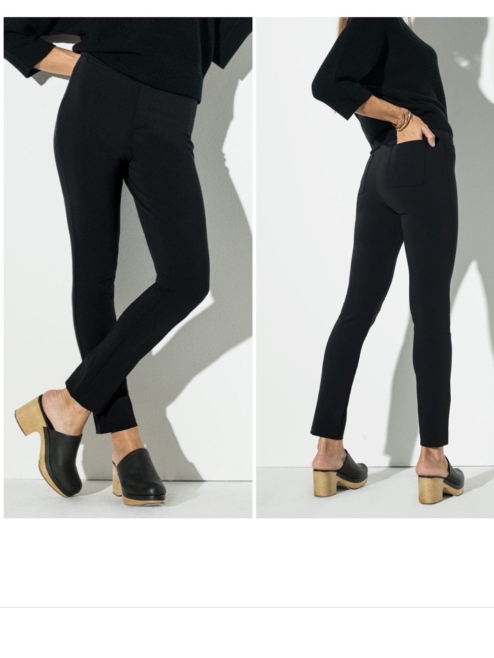 The Reset Black Pull-On Skinny Pants with Front Patch Pockets XL